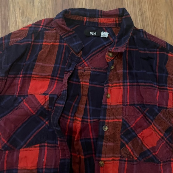 BDG Red and Blue Plaid Flannel - Picture 7 of 7